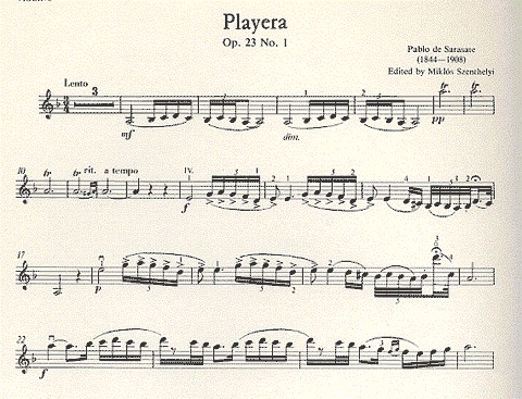 Sarasate, Pablo de: Playera (violin & piano)