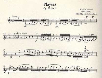 Sarasate, Pablo de: Playera (violin & piano)