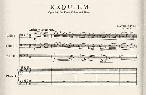 Popper, David: Requiem Op.66 (3 cellos & piano)