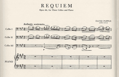 Popper, David: Requiem Op.66 (3 cellos & piano)