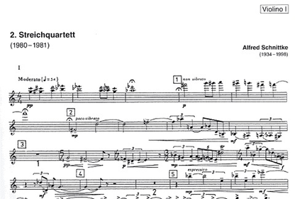Schnittke, Alfred: String Quartet No. 2 (parts)