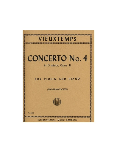 Vieuxtemps, Henri (Francescatti): Concerto No. 4 (violin & piano)