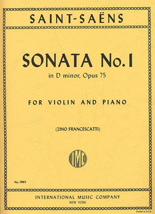 Saint-Saens, Camille (Francescatti): Sonata No.1 Op.75 (violin & piano)