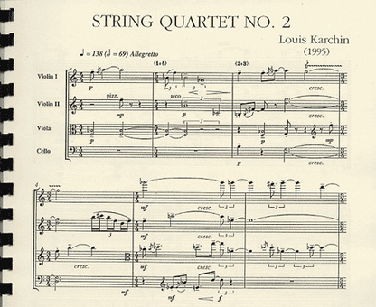 Karchin, Louis: SCORE String Quartet No.2