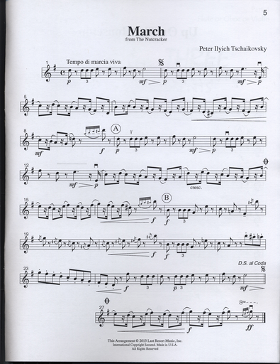 Kelley, Daniel: Music for Three Treble Instruments: Holiday Favorites-Christmas Collection No. 1- complete set of six parts for mix n match trio