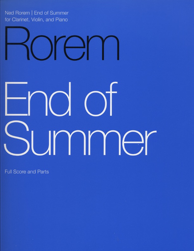 Rorem, Ned: End of Summer Trio in Three Movements (violin, clarinet, piano; score & parts)
