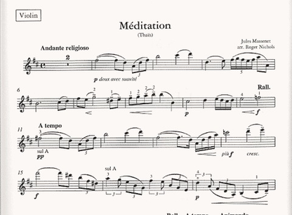 Massenet, J. (Nichols): Meditation from Thais (violin, and piano) PETERS