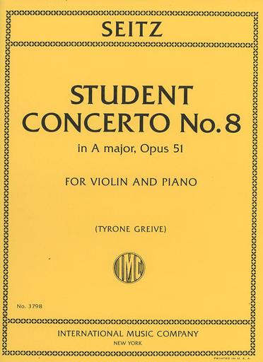 Sietz (Greive): Student Concerto No. 8 in A major, op51 (violin, piano) IMC