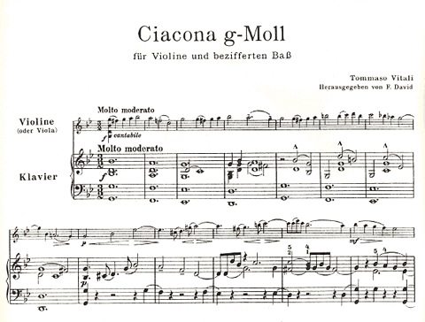 Vitali, Tomaso Antonio (Hermann): Ciacona-Chaconne in G minor (viola & piano)