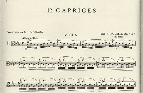 Rovelli, Pietro: 12 Caprices, Op.3 & Op.5 (Viola)
