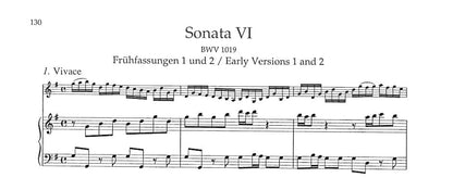 Bach, J.S.: Six Sonatas for Violin and Obligato Harpsichord BWV 1014-1019 Barenreiter