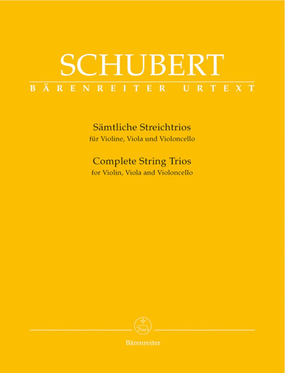 Schubert, Franz (Aderhold): Complete String Trios (violin, viola, cello) Barenreiter