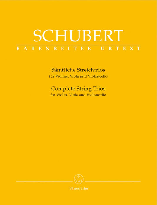 Schubert, Franz (Aderhold): Complete String Trios (violin, viola, cello) Barenreiter