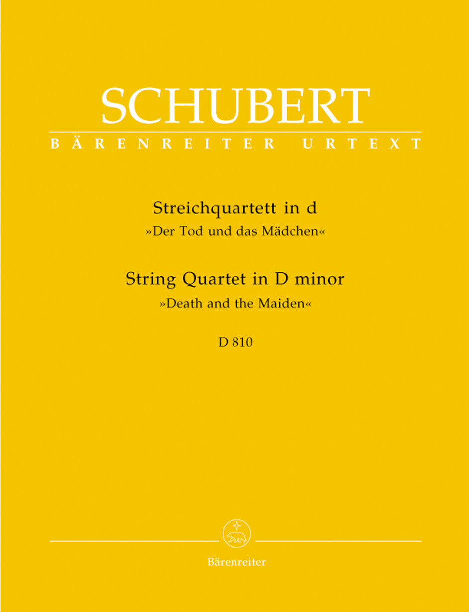 Schubert, Franz: "Death & the Maiden" String Quartet in D minor,  D 810, Barenreiter Urtext