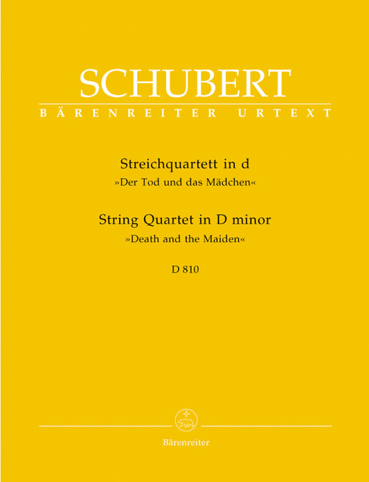 Schubert, Franz: "Death & the Maiden" String Quartet in D minor,  D 810, Barenreiter Urtext