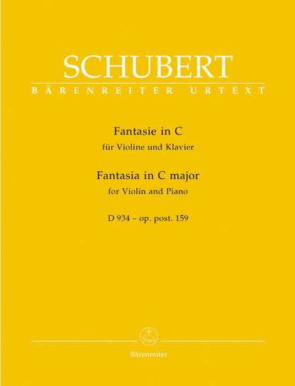 Schubert, Franz: Fantasia in C Major D934, Op.159 (Violin & Piano) Barenreiter Urtext