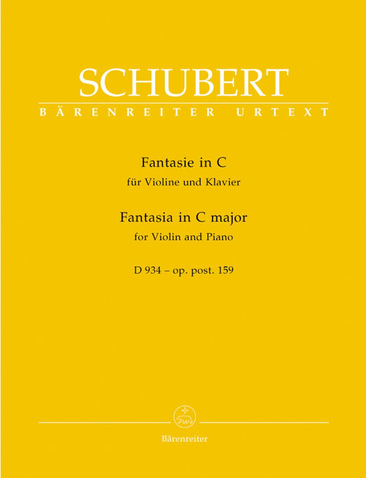 Schubert, Franz: Fantasia in C Major D934, Op.159 (Violin & Piano) Barenreiter Urtext