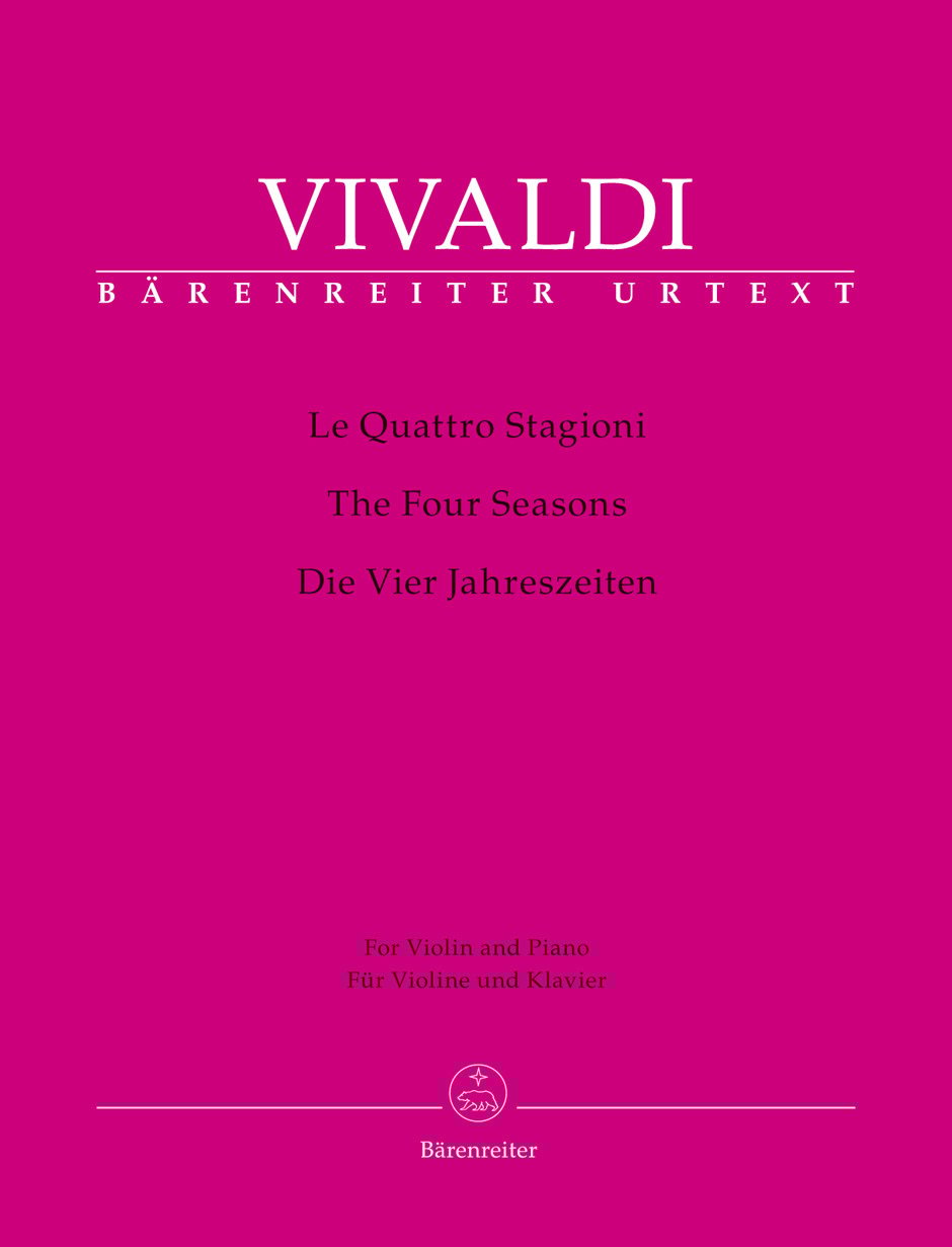 Vivaldi, Antonio (Hogwood): Four Seasons (violin & piano) Barenreiter