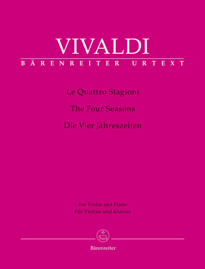 Vivaldi, Antonio (Hogwood): Four Seasons (violin & piano) Barenreiter