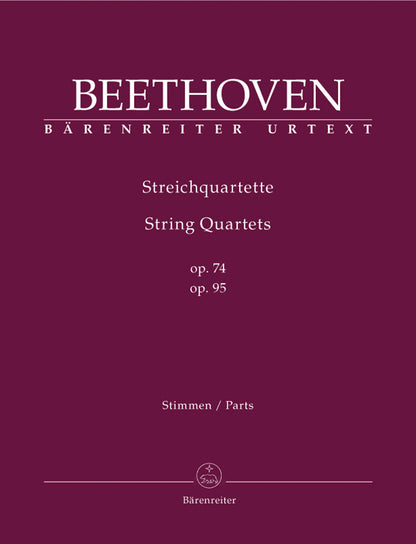 Beethoven (Del Mar): String Quartets, Op. 74 & 95 - URTEXT (string quartet) Barenreiter