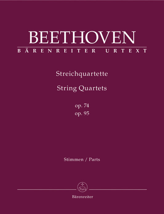 Beethoven (Del Mar): String Quartets, Op. 74 & 95 - URTEXT (string quartet) Barenreiter