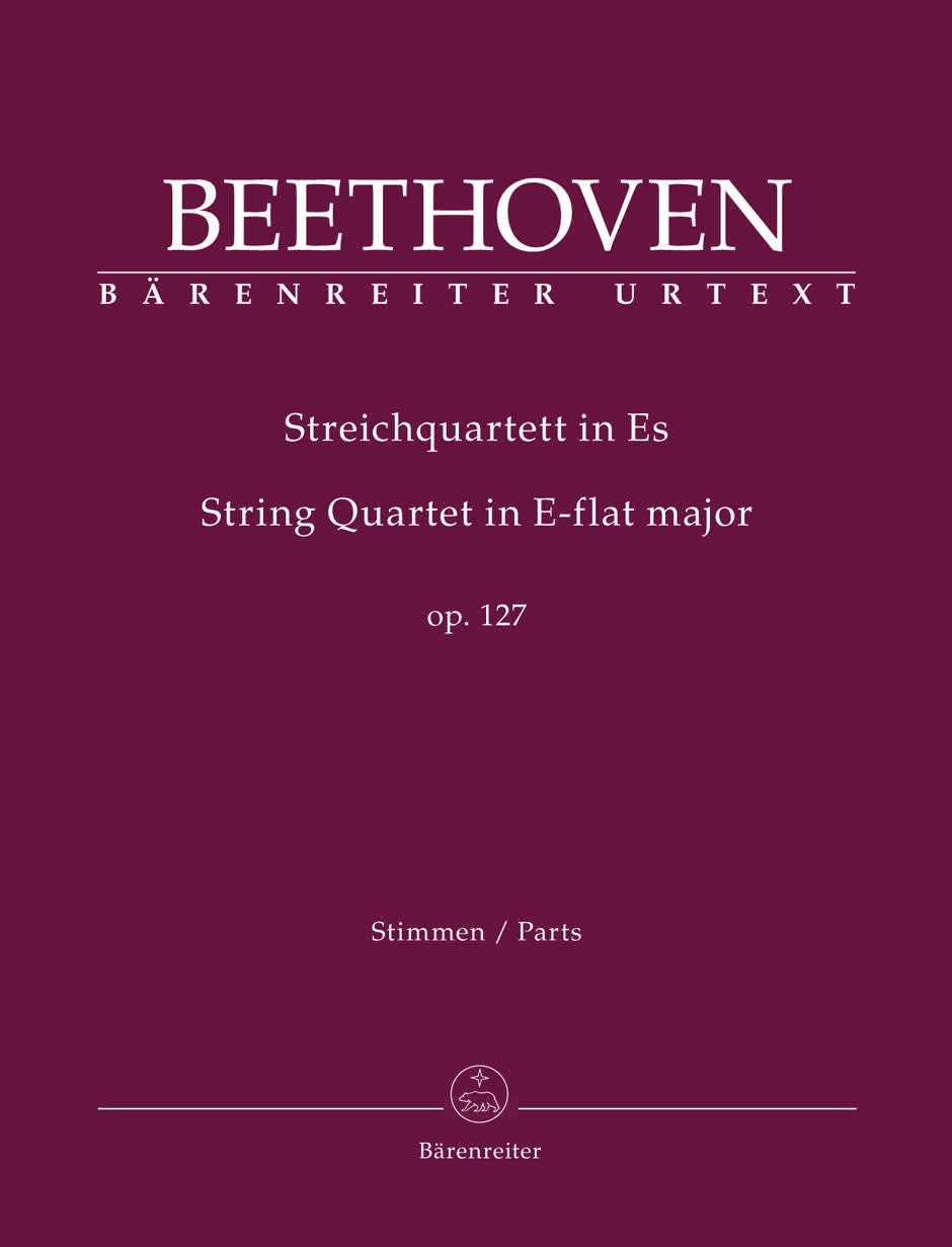 Beethoven (Del Mar): String Quartet in E-flat major, Op. 127 , Urtext (string quartet parts) Barenreiter