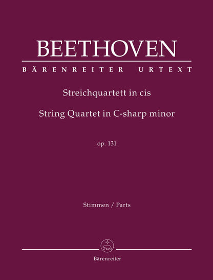 Beethoven (Del Mar): String Quartet in C-sharp minor, op. 131, (string quartet parts) Barenreiter