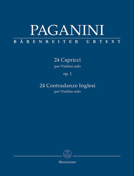Paganini, Nicolo (Macchione): 24 Caprices for Violin Solo Op. 1, Barenreiter