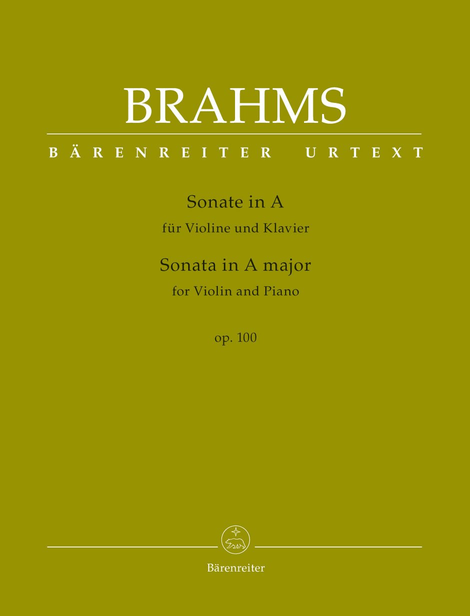Brahms, Johannes : Sonata A major op. 100  (Violin and Piano) Barenreiter Urtext
