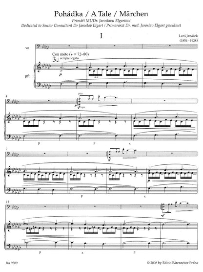 Janacek, Leos: Works fur Violoncello and Piano (with the 4 movement version of A Tale) Barenreiter