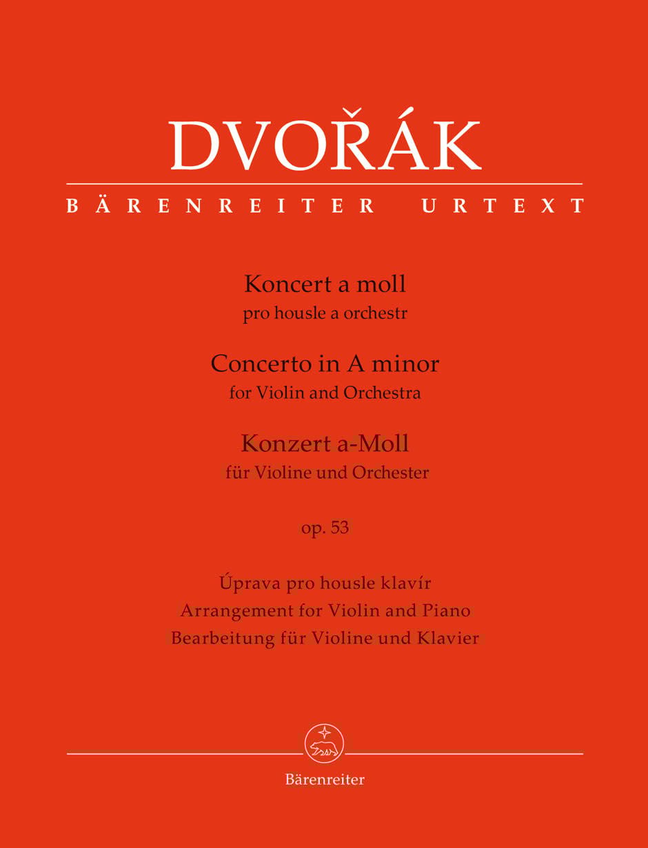 Dvorak (Cividini): Concerto in A minor, Op.53 - URTEXT (violin & piano) Barenreiter