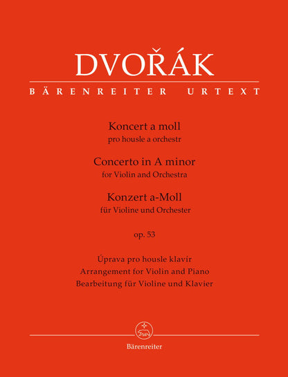 Dvorak (Cividini): Concerto in A minor, Op.53 - URTEXT (violin & piano) Barenreiter