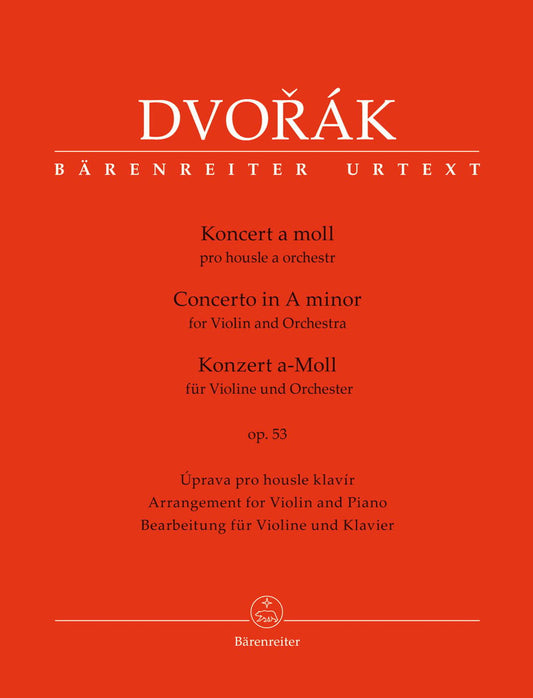 Dvorak (Cividini): Concerto in A minor, Op.53 - URTEXT (violin & piano) Barenreiter