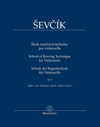 Sevcik: School of Bowing Technique for Violoncello, Op.2, Book 2, Section1 and 2 (cello) Barenreiter