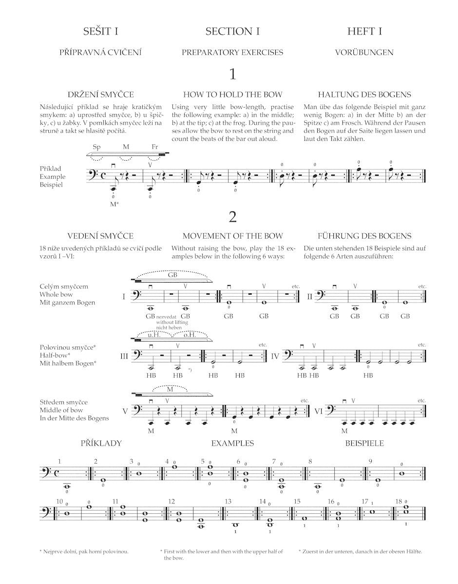 Sevcik: School of Bowing Technique for Violoncello, Op.2, Book 2, Section1 and 2 (cello) Barenreiter