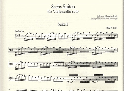 Bach, J.S.: 6 Suites for Cello Solo with facsimile