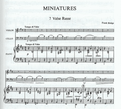 Bridge, F.: Miniatures, Set 3 (Violin, Cello & Piano)