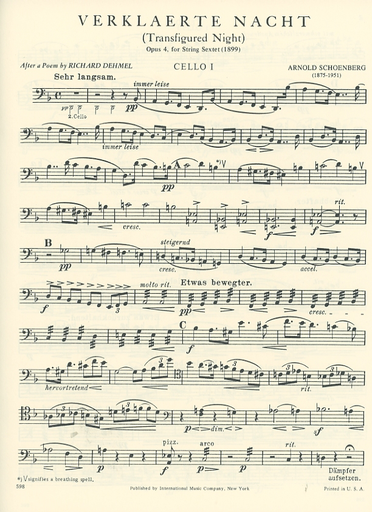 Schoenberg, Arnold: Sextet Verklarte Nacht Op.4 (2 violins, 2 violas, 2 cellos)