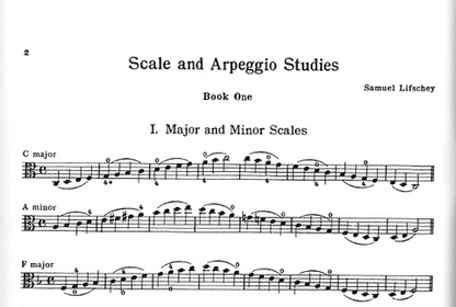 Lifschey, Samuel: Scale & Arpeggio Studies (Viola)