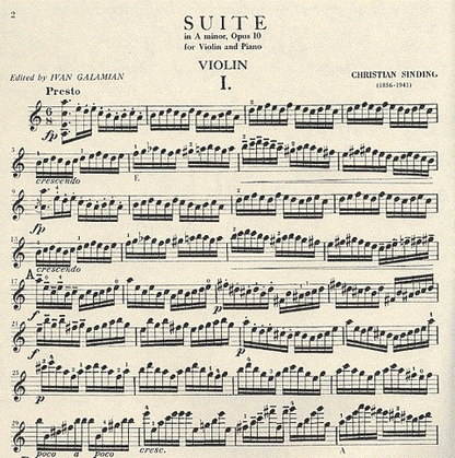 Sinding, Christian: Suite in a minor Op. 10 (violin & piano)