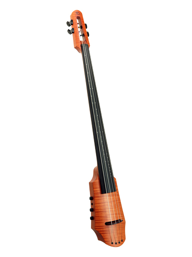 NS Design CR4 electric 4-string amber cello with soft case and tripod stand.  Czech Republic