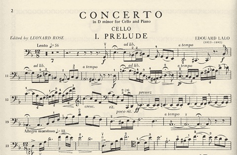 Lalo, Edouard (Rose): Concerto in D minor (cello & piano) IMC