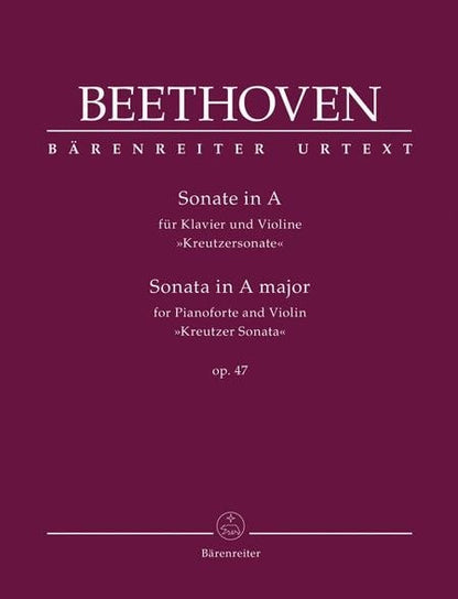 Beethoven, L. (Clive Brown): Sonata in A major (Kreutzer Sonata) op. 47, (violin & piano) Barenreiter