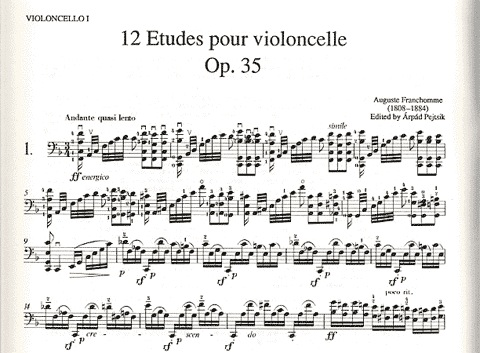 Franchomme, Auguste: 12 Etudes Op.35 for Cello (Cello 2 ad libitum)