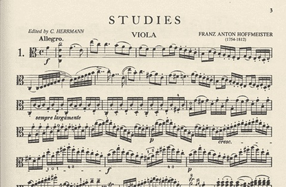 Hoffmeister (Herrmann): Studies (viola) International