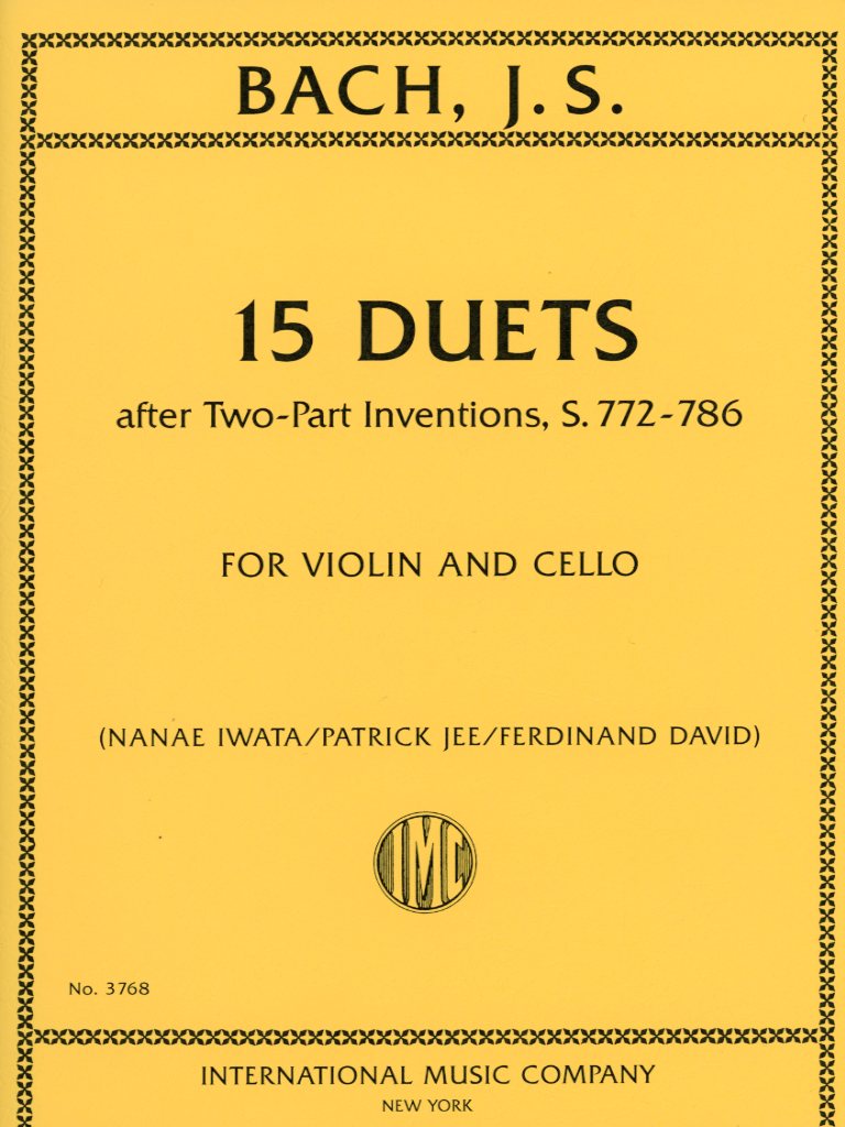 Bach, J.S. (David): 15 Duets after Two-Part Inventions, S.772-786 (violin & viola) International