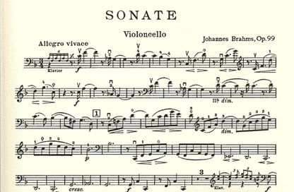 Brahms, Johanes (Klengel): Sonata No.2 op.99 in F major (cello & piano)