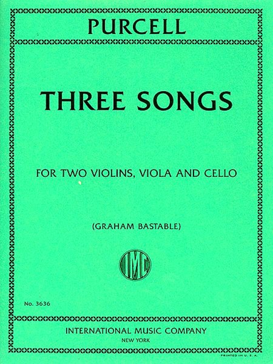 Purcell, Henry (Bastable, arr): Three Songs (string quartet) score and parts