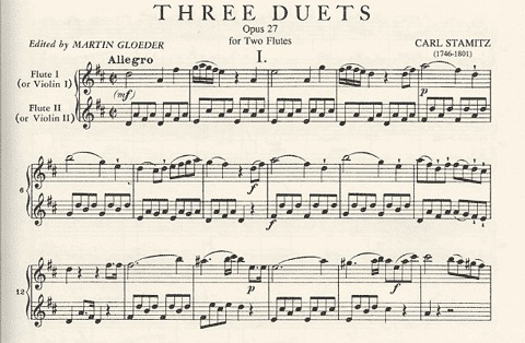 Stamitz, Carl: Three Duets Op.27 (2 violins)
