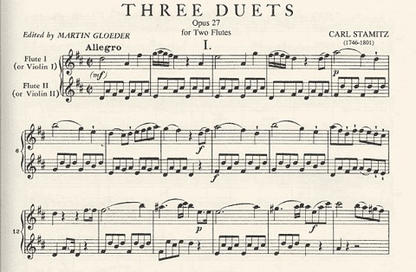 Stamitz, Carl: Three Duets Op.27 (2 violins)